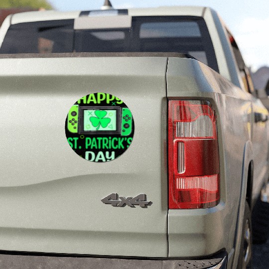 Video Gamer Shamrock Happy St Patricks Day Car Magnets