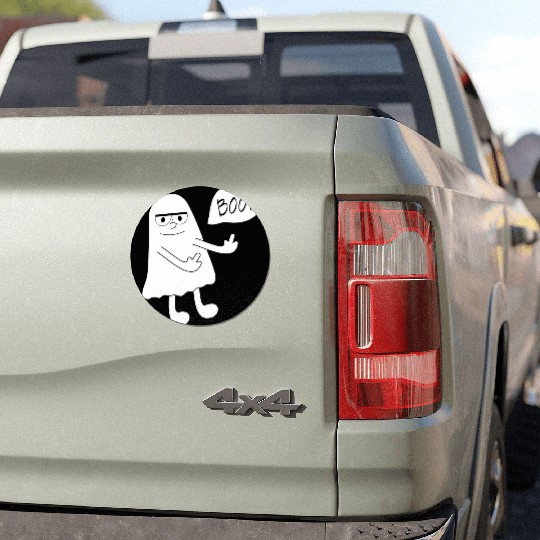 Ghost morbid middle finger Car Magnets
