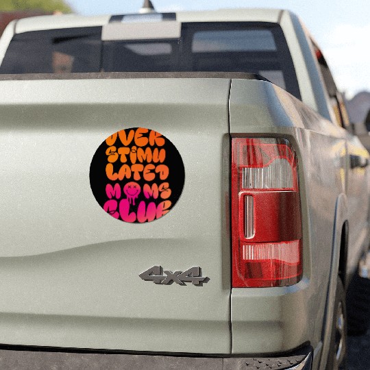 overstimulated moms club Car Magnets