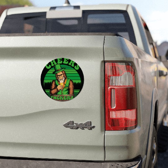 IRISH BIGFOOT St Patricks Day Cheers Fuckers humor Car Magnets