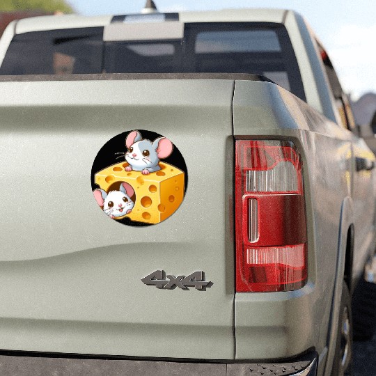 Cheese Dwelling Mice Car Magnets