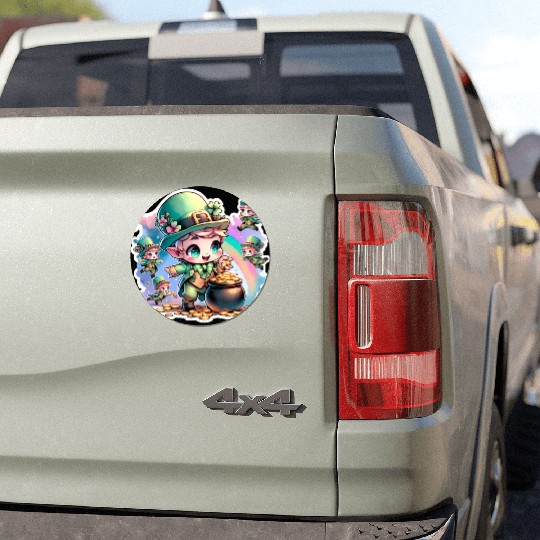 Saint Patrick's Day Chibi Leprechauns Car Magnets