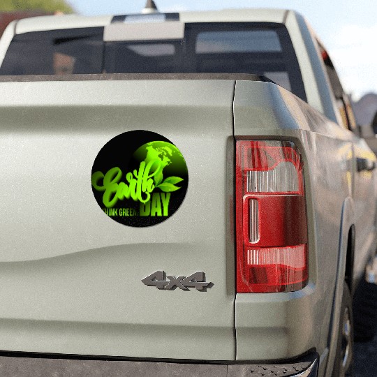 Earth day black bg Car Magnets