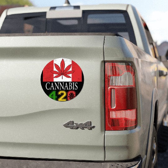Comical 420 Celebrate Herb Weed Marijuana Design Car Magnets