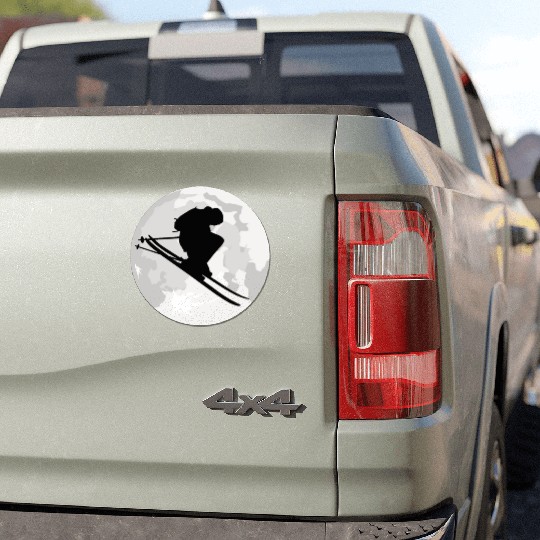 MOON SKIER DESIGN Car Magnets
