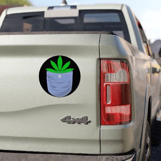 Jesting 420 Pocket Of Herb Weed Marijuana Design Car Magnets