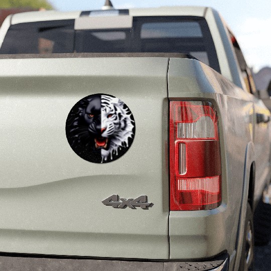 3D realistic black panther & Leopart Design Car Magnets