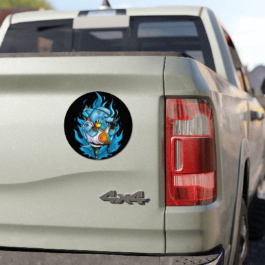 The Fighter Shark With The Iron Claw Car Magnets