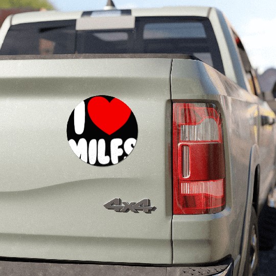 I Love MILFS Red Heart Love Hot Moms I Love MILFS Car Magnets