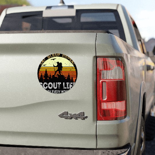 Eat Sleep Scout Repeat Camping Car Magnets