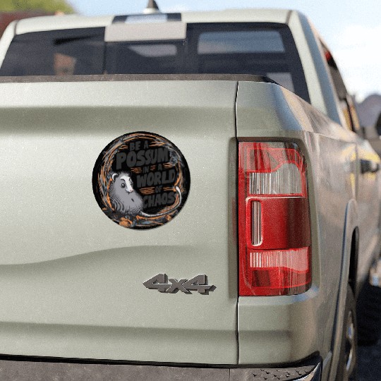 Be a Possum in a world of chaos Street Cats Squad Car Magnets