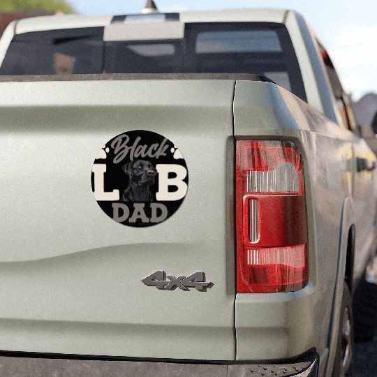 Black Labrador BLACK LAB DAD Labrador Owner Car Magnets