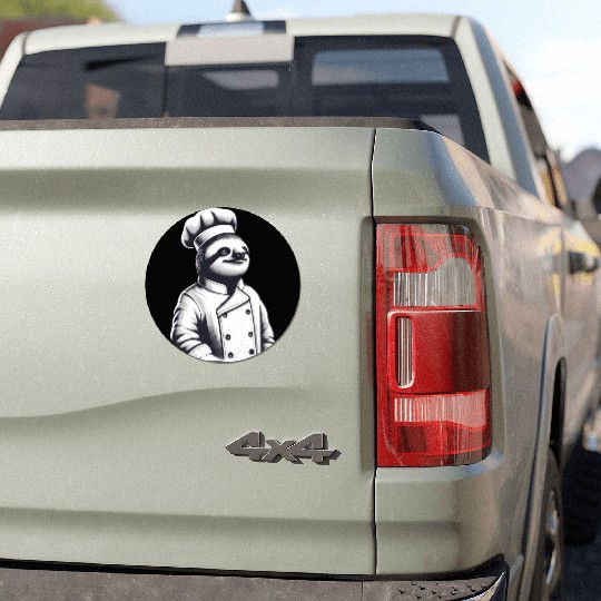 Proud Sloth Chef: Master of the Kitchen Car Magnets