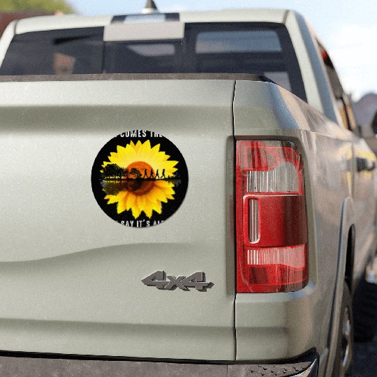 Here Comes The Sun And I Say It s Alright Guitar Car Magnets