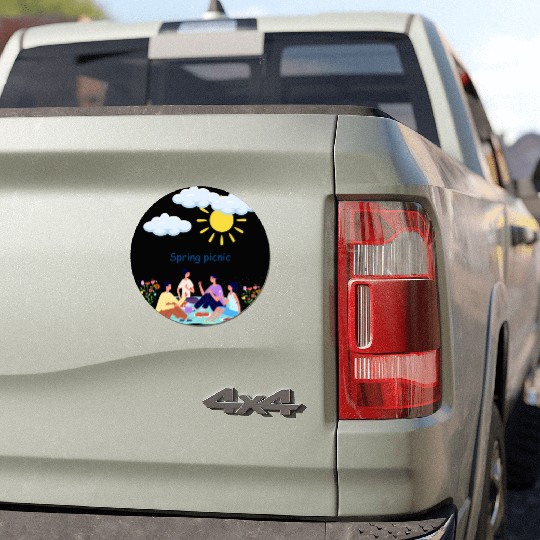 Spring picnic 1 Car Magnets