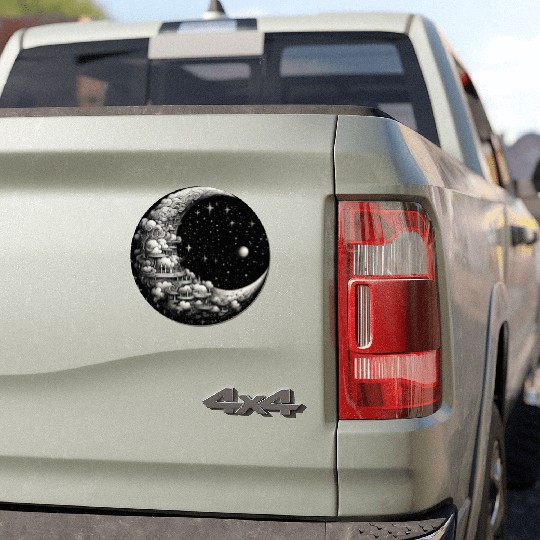 Cool Full Moon - Solar Eclipse, Moon Phases Total Car Magnets