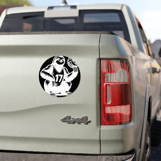 Sloth Volleyball Player Silhouette Sports Car Magnets