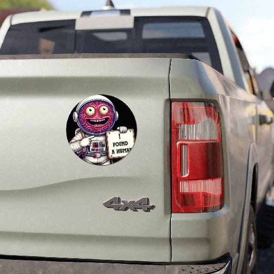 I found Human , Alien sticker Car Magnets