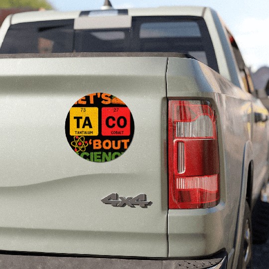 Lets Tacos Bout Science Cinco de Mayo Scientist Car Magnets