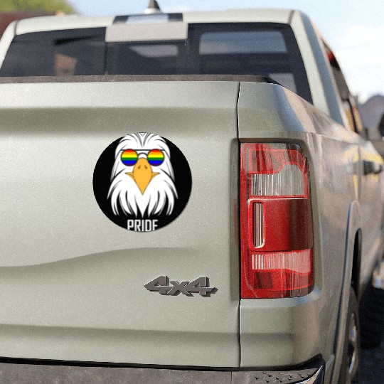 LGBTQ BALD EAGLE PRIDE DESIGN Car Magnets