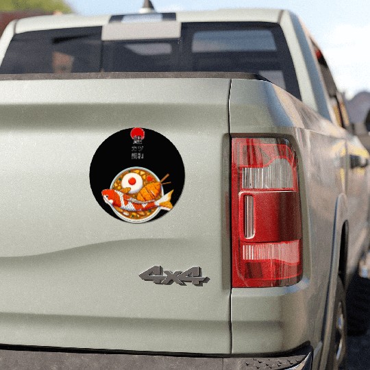 Harmony of Koi Fish and Katsu Delight Car Magnets