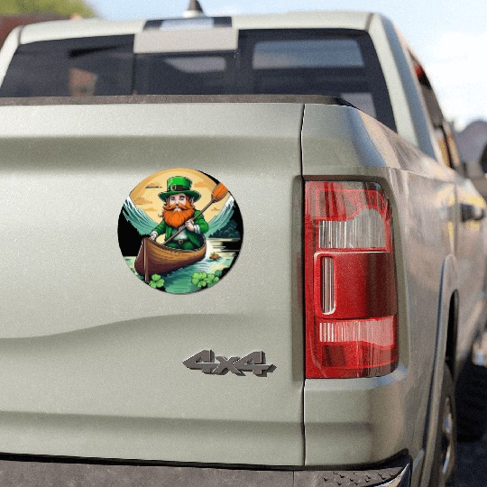 St. Patrick's Day Shamrock St Paddy's Day Kayak Car Magnets