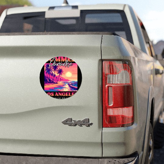Summer Paradise Los Angeles Venice Beach Car Magnets