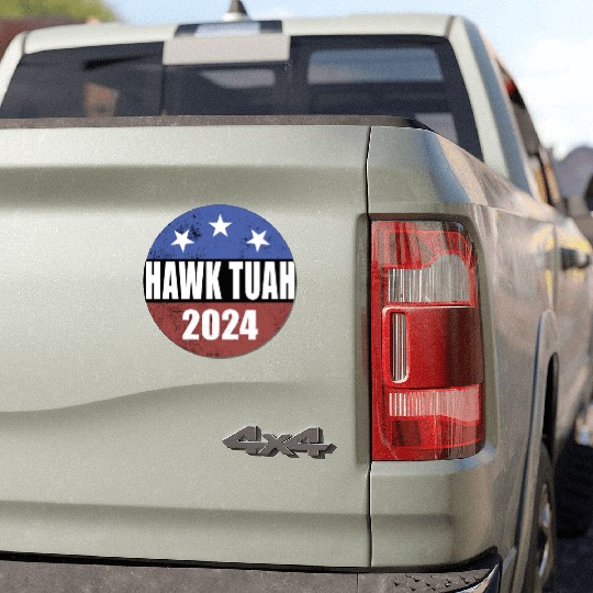 Hawk Tuah 2024 Election Button Hawk Tuahhawk tuah Car Magnets
