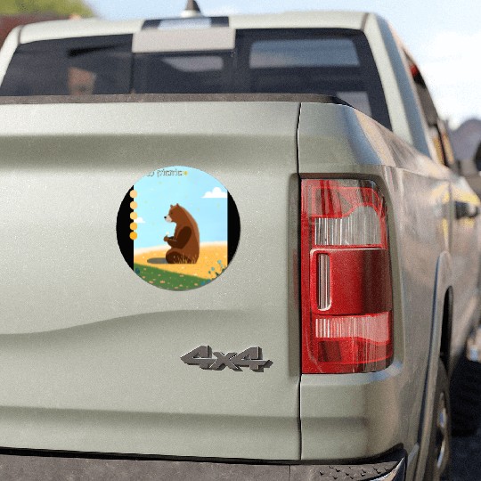 solo picnic for outdoor picnics Car Magnets