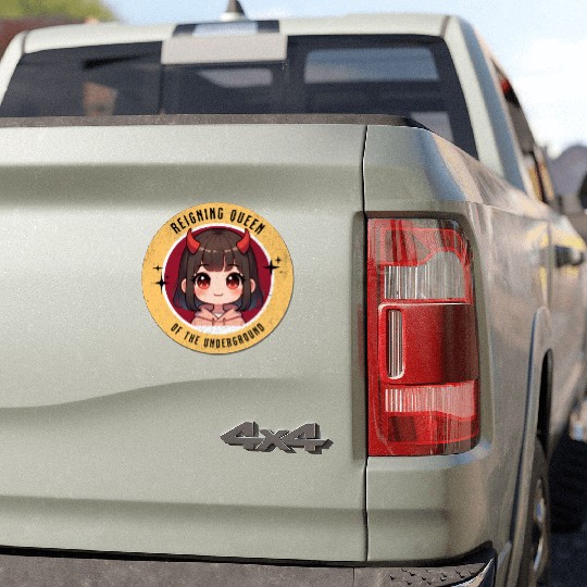 Queen of underground mean girl cute kawaii design Car Magnets