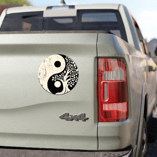 Nature's Balance: Yin Yang Tree of Life Car Magnets
