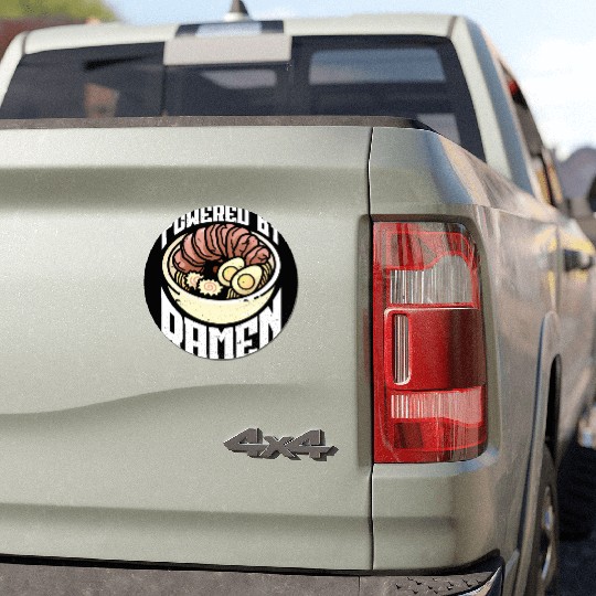 Powered By Ramen Anime Japanese Soup Cup Noodle Car Magnets