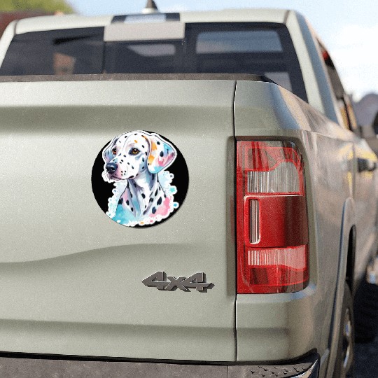 Dalmatian Dog Watercolor Car Magnets