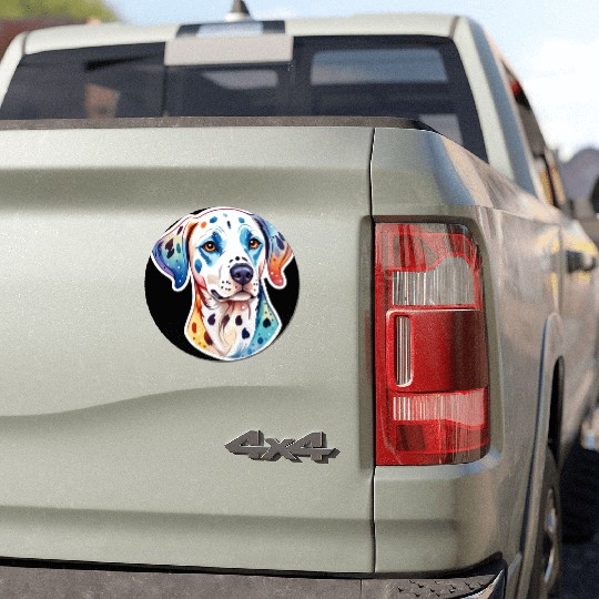 Dalmatian Dog Watercolor Car Magnets