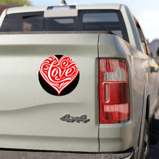 Tribal Love Heart LIKE US ON FACEBOOK # Car Magnets