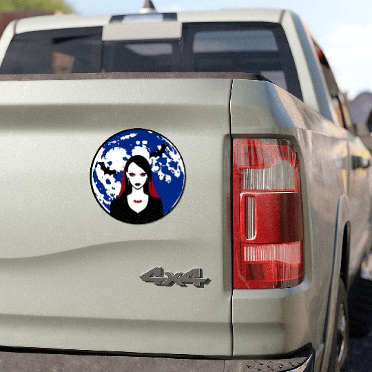 Scary Vampire Lady Halloween Car Magnets girls women