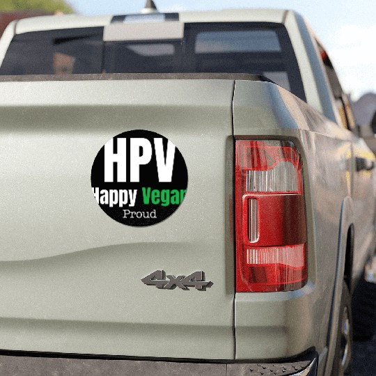 HPV Happy Vegan Proud Awareness Warrior Ovarian Car Magnets