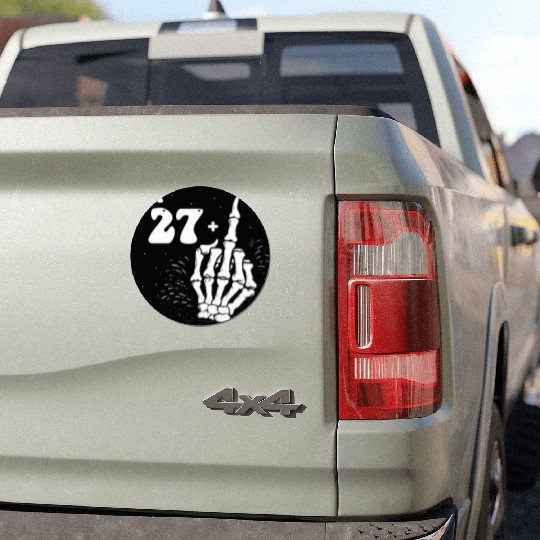 I Am 27 Plus Middle Finger - 28th Birthday Car Magnets