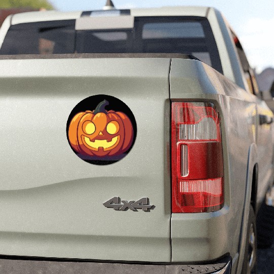 Happy Jack-o'-Lantern Pumpkin Car Magnets