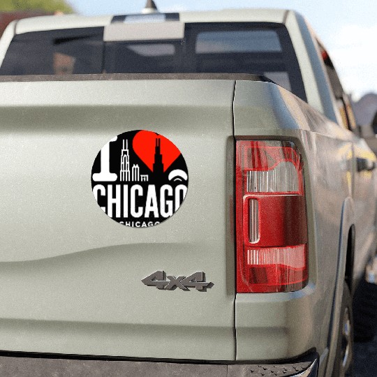 I Love Chicago The Windy City Chi-Town Car Magnets