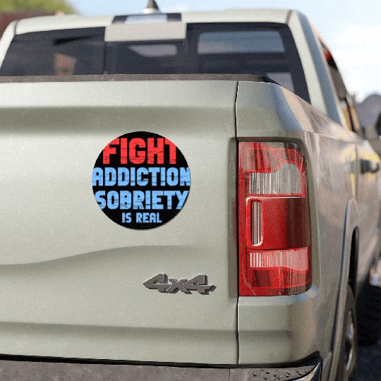 Fight Addiction Sobriety Is Real Overdose Stigma Car Magnets