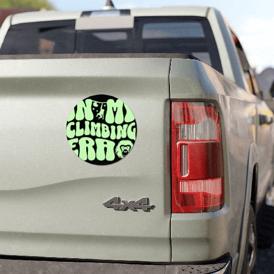 In my climbing era curvy boulderwriting bouldering Car Magnets
