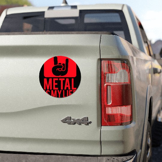 Heavy Metal Is My Life Hard Rock Music Text Quote Car Magnets