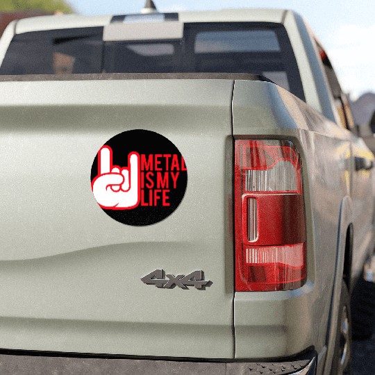 Heavy Metal Is My Life Hard Rock Music Text Quote Car Magnets