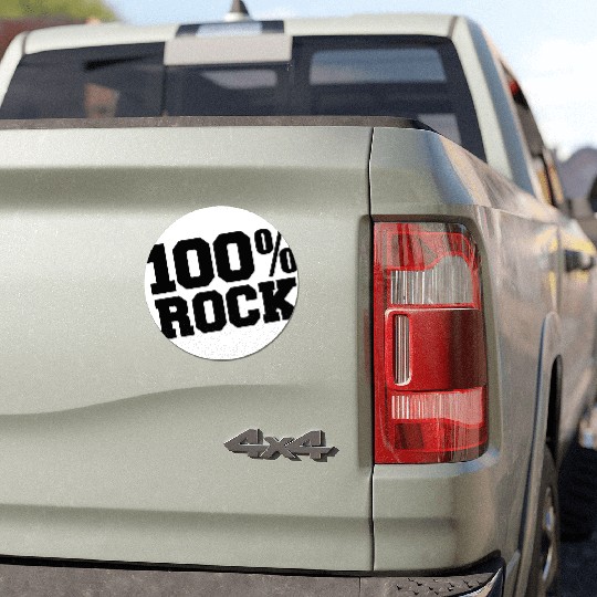 100 % Percent Rock Heavy Metal Music Text Logo Car Magnets