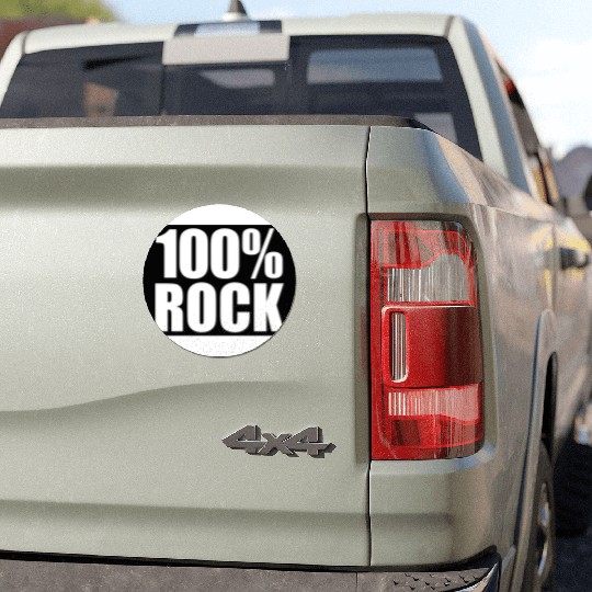100 % Percent Rock Heavy Metal Music Text Logo Car Magnets