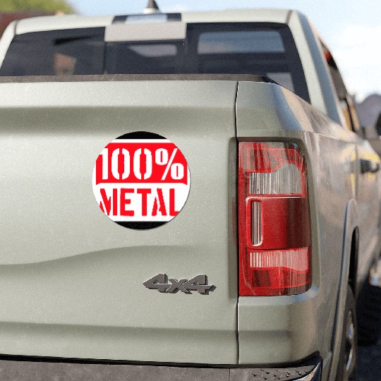 100 % Percent Rock Heavy Metal Music Text Logo Car Magnets
