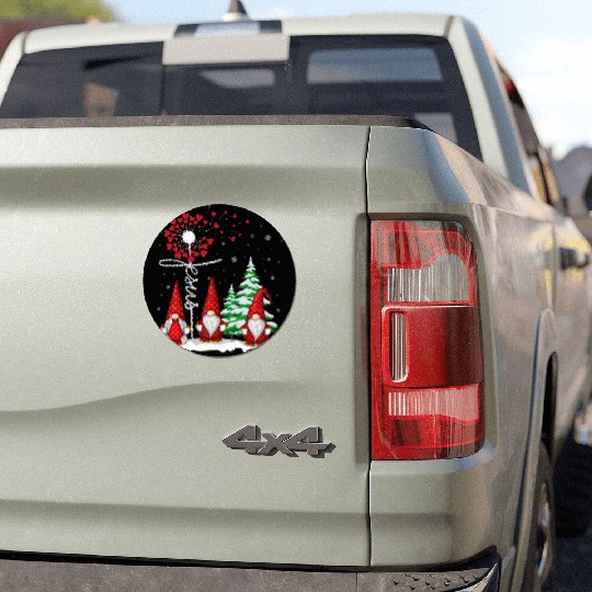 Gnomes Jesus Dandelion Christmas Tree Car Magnets