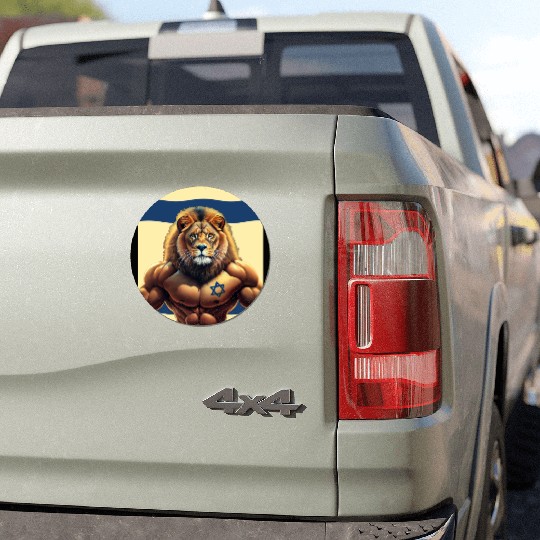 Strength and Unity: The Lion of Israel, Israeli Pa Car Magnets