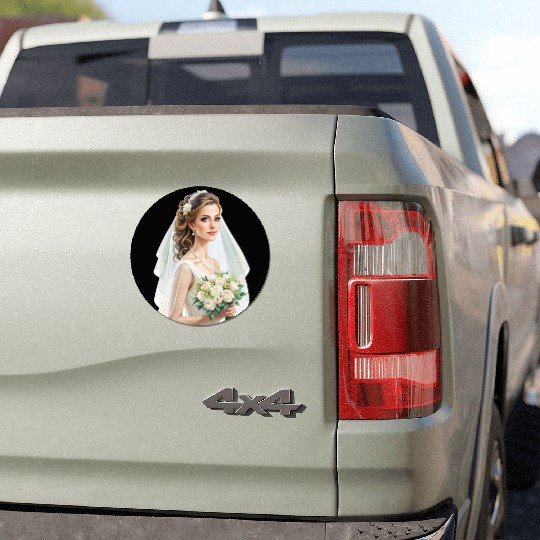 Wedding - bride Car Magnets